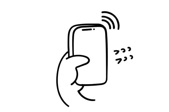 Download Doodle Cell Phone with Network - Work Collection