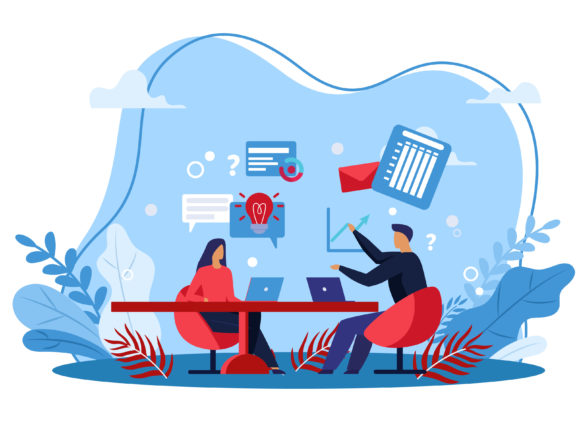 Download Illustration Works Brainstorm Discussion - Work Collection