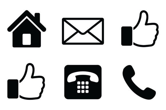 Download House Email Thumbs Up and Phone Icon Set - House Collection