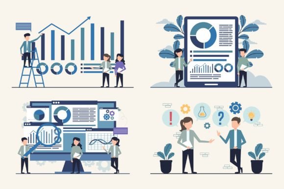 Download Business Teamwork and Data Analysis Set - Work Collection