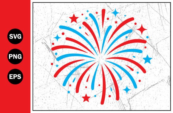 Download Red Blue Fireworks Vector Clipart Svg - Work Collection