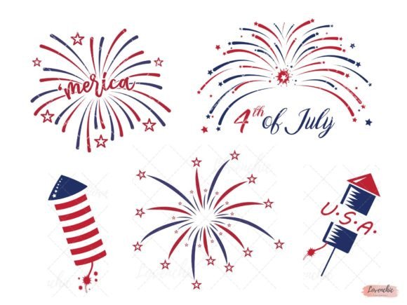 Download Fireworks 4th of July SVG Bundle Design - Work Collection