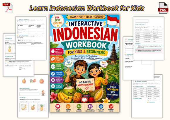 Download Learn Indonesian Workbook for Kids - Work Collection