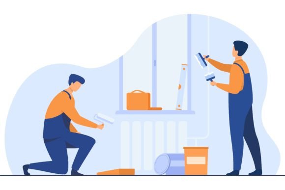 Download Renovation Workers Repairing Apartment. - Work Collection