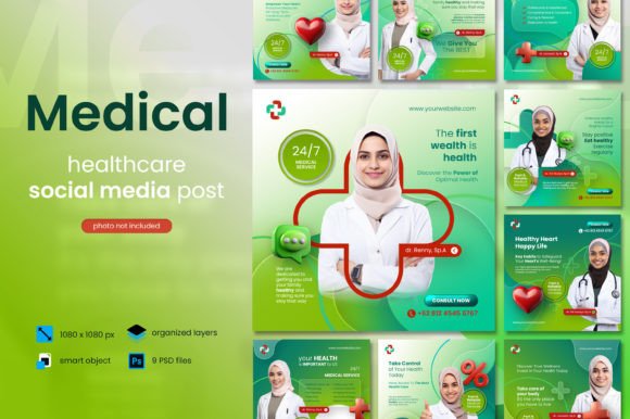 Download Medical and Healthcare Square Banner - Healthcare Collection
