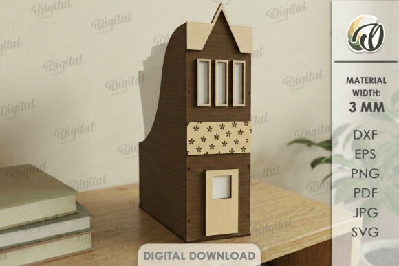 Download House Office Organizer Laser Cut - House Collection