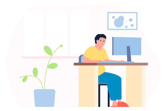 Download Man Working from Home. Freelance Concept - Work Collection