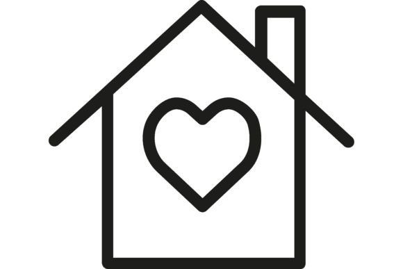 Download Donation Clinic Line Icon. House, Heart, - House Collection
